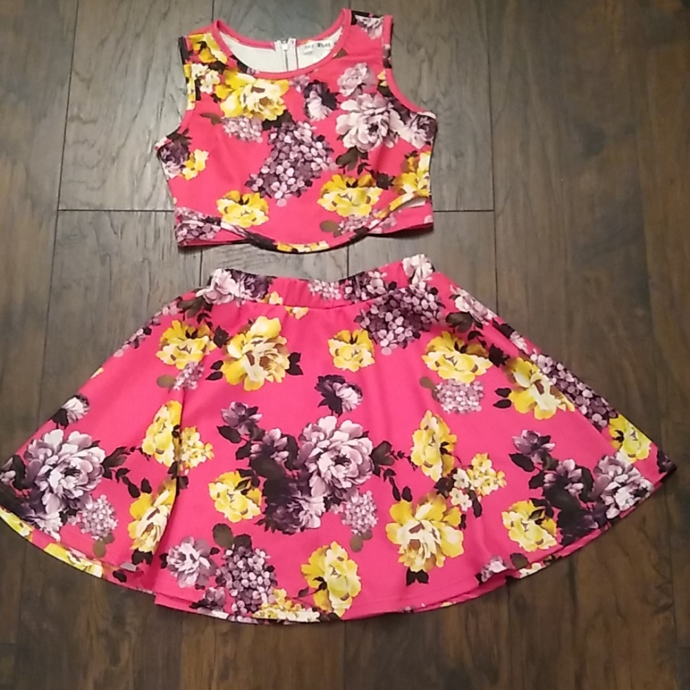 Flirty Skirt and Crop Top Set